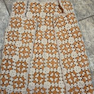 Crochet Granny Square boho vest OS Medium vintage  Large Women’s
